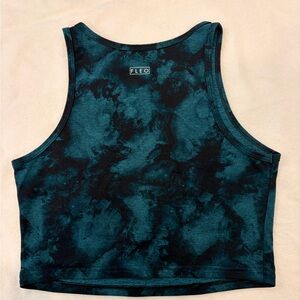 Fleo Women's Dark Teal and Black Tank Top